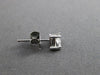ESTATE .34CT DIAMOND 14KT WHITE GOLD 3D CLASSIC TRILLION STUD EARRINGS #3015