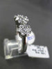 ESTATE LARGE 1.80CT DIAMOND 14KT WHITE GOLD 3D FLOWER FRIENDSHIP PROMISE RING