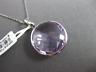 ESTATE LARGE 14.57CT DIAMOND & AAA AMETHYST 14KT WHITE GOLD 3D FLOATING PENDANT