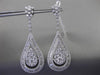 ESTATE EXTRA LARGE 3.86CT MULTI SHAPE DIAMOND 18KT WHITE GOLD 3D DROP EARRINGS