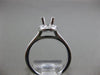 ESTATE .16CT DIAMOND 14KT WHITE GOLD OVAL FOUR PRONG SEMI MOUNT ENGAGEMENT RING