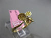 ESTATE .19CT WHITE & FANCY YELLOW DIAMOND 18KT 2 TONE GOLD 3D BUTTERFLY FUN RING