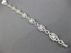 ESTATE WIDE 3.06CT DIAMOND 18K WHITE GOLD 3D CLASSIC SQUARE HALO TENNIS BRACELET