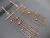 ESTATE LARGE .80CT DIAMOND 14KT ROSE GOLD BY THE YARD MULTI ROW HANGING EARRINGS