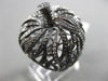 ESTATE MASSIVE 2.10CT WHITE & BLACK DIAMOND 18K BLACK GOLD FILIGREE PUMPKIN RING