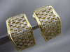 ESTATE EXTRA LARGE 1.53CT DIAMOND 14KT YELLOW GOLD 3D MULTI ROW CLIP ON EARRINGS