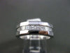 ESTATE WIDE .79CT DIAMOND PRINCESS 14KT WHITE GOLD 3D WEDDING ANNIVERSARY RING