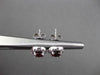 ESTATE .68CT DIAMOND & AAA EXTRA FACETED GARNET 14K WHITE GOLD HALO EARRINGS 6MM