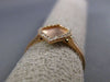 ESTATE .15CT DIAMOND 14KT ROSE GOLD 3D CLASSIC HANDCRAFTED LEAF MATTE SHINY RING