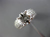 ESTATE LARGE .81CT DIAMOND 18KT WHITE GOLD 3D 4 PRONG SEMI MOUNT ENGAGEMENT RING