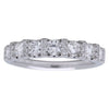 ESTATE .82CT ROUND CUT DIAMOND 18K WHITE GOLD 3D SPLIT CHANNEL ANNIVERSARY RING