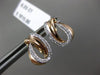 ESTATE .25CT DIAMOND 14KT ROSE GOLD 3D PAVE CLASSIC LOVE KNOT CLIP ON EARRINGS