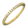 ESTATE .29CT DIAMOND 14KT YELLOW GOLD 2MM SEMI ETERNITY WEDDING ANNIVERSARY RING
