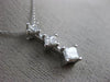 ESTATE LARGE .80CT DIAMOND 14K WHITE GOLD 3D GRADUATING FLOATING PENDANT #15437