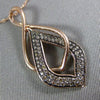 ESTATE .33CT CHOCOLATE FANCY DIAMOND 14KT ROSE GOLD 3D CLASSIC TEAR DROP PENDANT