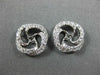 ESTATE .62CT DIAMOND 14KT WHITE GOLD 3D CLASSIC FLOWER JACKET EARRINGS