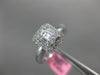 ESTATE .47CT ROUND & BAGUETTE DIAMOND 18K WHITE GOLD 3D FILIGREE ENGAGEMENT RING