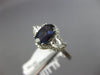 ESTATE 2.21CT DIAMOND & AAA ALEXANDRITE 18KT WHITE GOLD 3D OVAL ENGAGEMENT RING