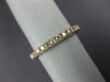 ESTATE .68CT DIAMOND 14KT YELLOW GOLD 2mm LOW SETTING ETERNITY ANNIVERSARY RING
