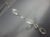 ESTATE EXTRA LARGE AAA CRYSTAL 14KT WHITE GOLD 3D MULTI SHAPE HANGING EARRINGS