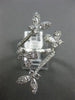 ESTATE EXTRA LARGE 1.73CT DIAMOND 18KT WHITE GOLD 3D MULTI BUTTERFLY LOVE RING