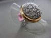 ESTATE .46CT DIAMOND 18K WHITE & ROSE GOLD 3D ETOILE OPEN FILIGREE CIRCULAR RING