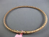 ESTATE .30CT DIAMOND 14KT WHITE & ROSE GOLD WOVEN PAVE FLEXIBLE  BANGLE BRACELET