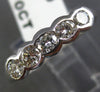 ESTATE .70CT DIAMOND 14K WHITE GOLD 3D SEMI BEZEL 5 STONE ANNIVERSARY RING #5684