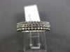 ESTATE WIDE 1.0CT DIAMOND 14K WHITE GOLD 3 ROW ETERNITY WEDDING ANNIVERSARY RING