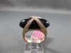 ESTATE WIDE .60CT DIAMOND & AAA ONYX 14KT ROSE GOLD 3D INFINITY LOVE RING