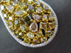 ESTATE 11.29CT WHITE & FANCY YELLOW DIAMOND 18KT TWO TONE GOLD CLIP ON EARRINGS