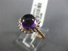 ESTATE 2.37CT DIAMOND & AAA AMETHYST 14K ROSE GOLD 3D ROUND HALO ENGAGEMENT RING