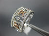 WIDE .59CT DIAMOND 14KT WHITE & ROSE GOLD SQUARE OPEN FILIGREE ANNIVERSARY RING