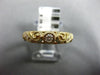 ESTATE .16CT DIAMOND 14KT YELLOW GOLD 3D FILIGREE MILGRAIN SEMI ETERNITY RING