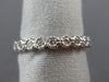 ESTATE .50CT ROUND CUT DIAMOND 14K WHITE GOLD 3D WEDDING ANNIVERSARY RING #21121