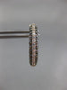 ESTATE .90CT WHITE & CHOCOLATE FANCY DIAMOND 14KT ROSE GOLD 3 ROW OVAL EARRINGS