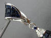 ESTATE LARGE 34.30CT DIAMOND & AAA SAPPHIRE 18KT WHITE GOLD 3D HANGING EARRINGS