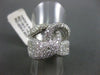 ESTATE EXTRA LARGE 2.92CT ROUND CUT DIAMOND 14KT WHITE GOLD WOVEN INFINITY RING