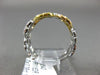 ESTATE WIDE .38CT DIAMOND 18KT TRI COLOR GOLD 3D OPEN DOUBLE ROW HEART LOVE RING