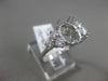ESTATE LARGE .64CT DIAMOND 18K WHITE GOLD 3D FILIGREE SEMI MOUNT ENGAGEMENT RING