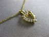 ESTATE .15CT ROUND DIAMOND 14KT YELLOW GOLD 3D CLASSIC OPEN HEART PENDANT #19144