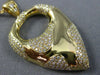 ESTATE .71CT DIAMOND 18KT YELLOW GOLD PAVE TEAR DROP PEAR SHAPE FLOATING PENDANT