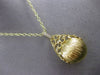 ESTATE LARGE .30CT DIAMOND 18K YELLOW GOLD ETOILE CROWN FLOATING PENDANT & CHAIN