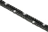 ESTATE WIDE 3.47CT WHITE & BLACK DIAMOND 14KT BLACK GOLD 2 ROW TENNIS BRACELET