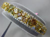 GIA LARGE 26.82CT WHITE & FANCY YELLOW DIAMOND 18K TWO TONE GOLD TENNIS BRACELET