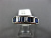 ESTATE 1.18CT DIAMOND & AAA SAPPHIRE 18KT WHITE GOLD CHANNEL ANNIVERSARY RING