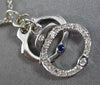 ESTATE .18CT DIAMOND & AAA SAPPHIRE 18KT WHITE GOLD HANDCUFF EXOTIC FUN PENDANT