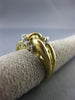 ESTATE .35CT DIAMOND 14K TWO TONE GOLD OPEN LOVE KNOT CIRCLE OF LIFE RING #19483