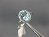 ESTATE 1.22CT DIAMOND & AAA OVAL AQUAMARINE 14KT WHITE GOLD HALO ENGAGEMENT RING
