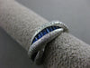 ESTATE 1.61CT DIAMOND & SAPPHIRE 14KT WHITE GOLD CRISS CROSS SEMI ETERNITY RING